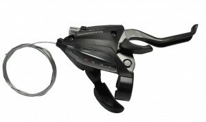 s+b-hebel shimano stef500 2-finger 7-fach rechts, v-brake, 2050mm, schwarz