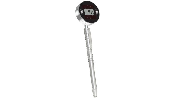 CGS Digitalthermometer Mit Edelstahlfühler, 125 mm mit Solarzelle