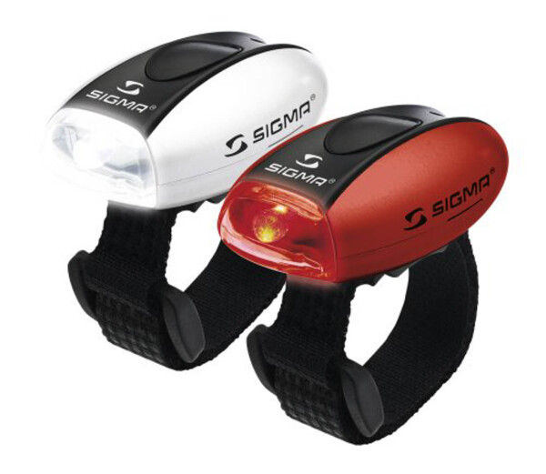 SIGMA SPORT Sicherheitsleuchtenset "Micro", SB-verpackt, Leuchtdauer bis zu 50 Std., Batteriebetrieb, Extra hell durch E