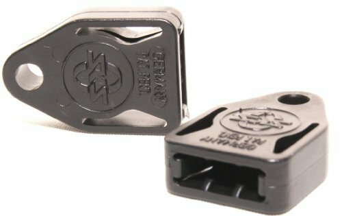 Strebenkloben, Für Alu-Streben, Messing, vernickelt, Loch-Ø 5,3mm, M5, Packung zu 10 Stück (=Mindestbestellmenge), 18mm lang
