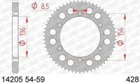 AFAM Kettenrad "14205" 428, Stahl, silber 54...