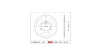 RK Kettenrad "2188" 420, Stahl, silber 38...