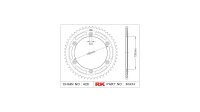 RK Kettenrad "3234" 428, Stahl, silber 51...
