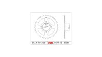 RK Kettenrad "3254" 428, Stahl, silber 42...