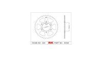 RK Kettenrad "4028" 520, Stahl, silber 42...