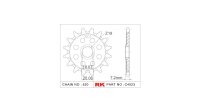 RK Antriebsritzel "4023-8Q" 520, Stahl, Offroad...