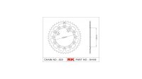 RK Kettenrad "4406" 520, Stahl, silber 40...