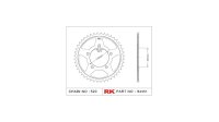 RK Kettenrad "4451" 520, Stahl, silber 39...