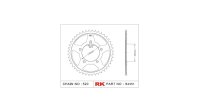 RK Kettenrad "4451" 520, Stahl, silber 46...