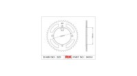 RK Kettenrad "4034" 520, Stahl, silber 47...