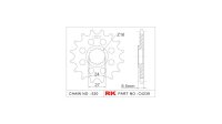 RK Antriebsritzel "4239-2Q" 520 Stahl Racing,...