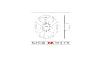 RK Kettenrad "4490" 520, Stahl, silber 45...