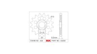 RK Antriebsritzel "5255-2Q" 525, Stahl,...