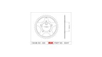 RK Kettenrad "5047" 525, Stahl, silber 45...