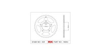 RK Kettenrad "5064" 525, Stahl, silber 44...
