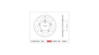 RK Kettenrad "5620" 525, Stahl, silber 39...