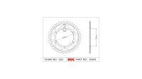 RK Kettenrad "5625" 525, Stahl, silber 42...