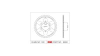 RK Kettenrad "6828" 530, Stahl, silber 44...