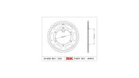 RK Kettenrad "6833" 530, Stahl, silber 45...