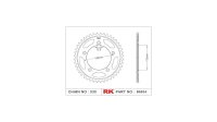 RK Kettenrad "6834" 530, Stahl, silber 42...