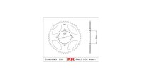 RK Kettenrad "6867" 530, Stahl, silber 38...