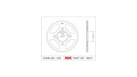 RK Kettenrad "6871" 530, Stahl, silber 36...