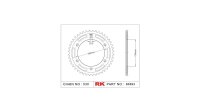 RK Kettenrad "6893" 530, Stahl, silber 43...
