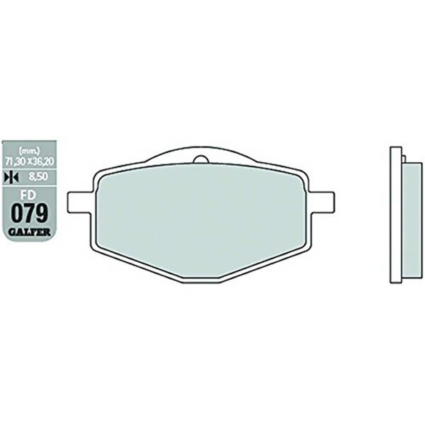 GALFER Bremsbelag "FD079" Satz G1050, Organis