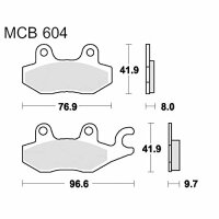 TRW Bremsbelag "MCB 604" Satz Typ SH Sinterm