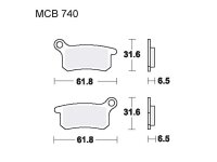TRW Bremsbelag "MCB 740" Satz Typ EC Organis