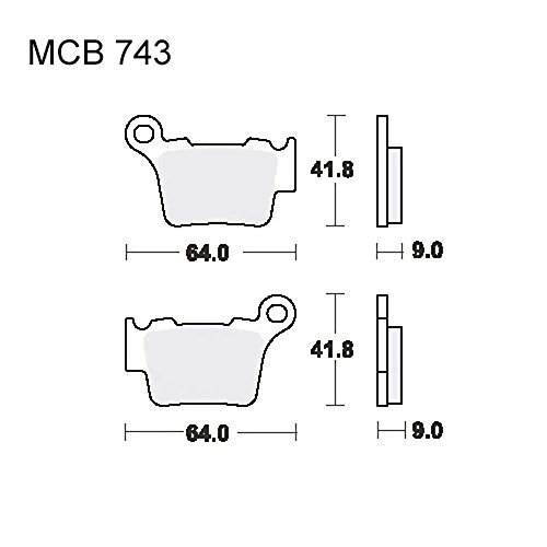 TRW Bremsbelag "MCB 743" Satz Typ EC Organis