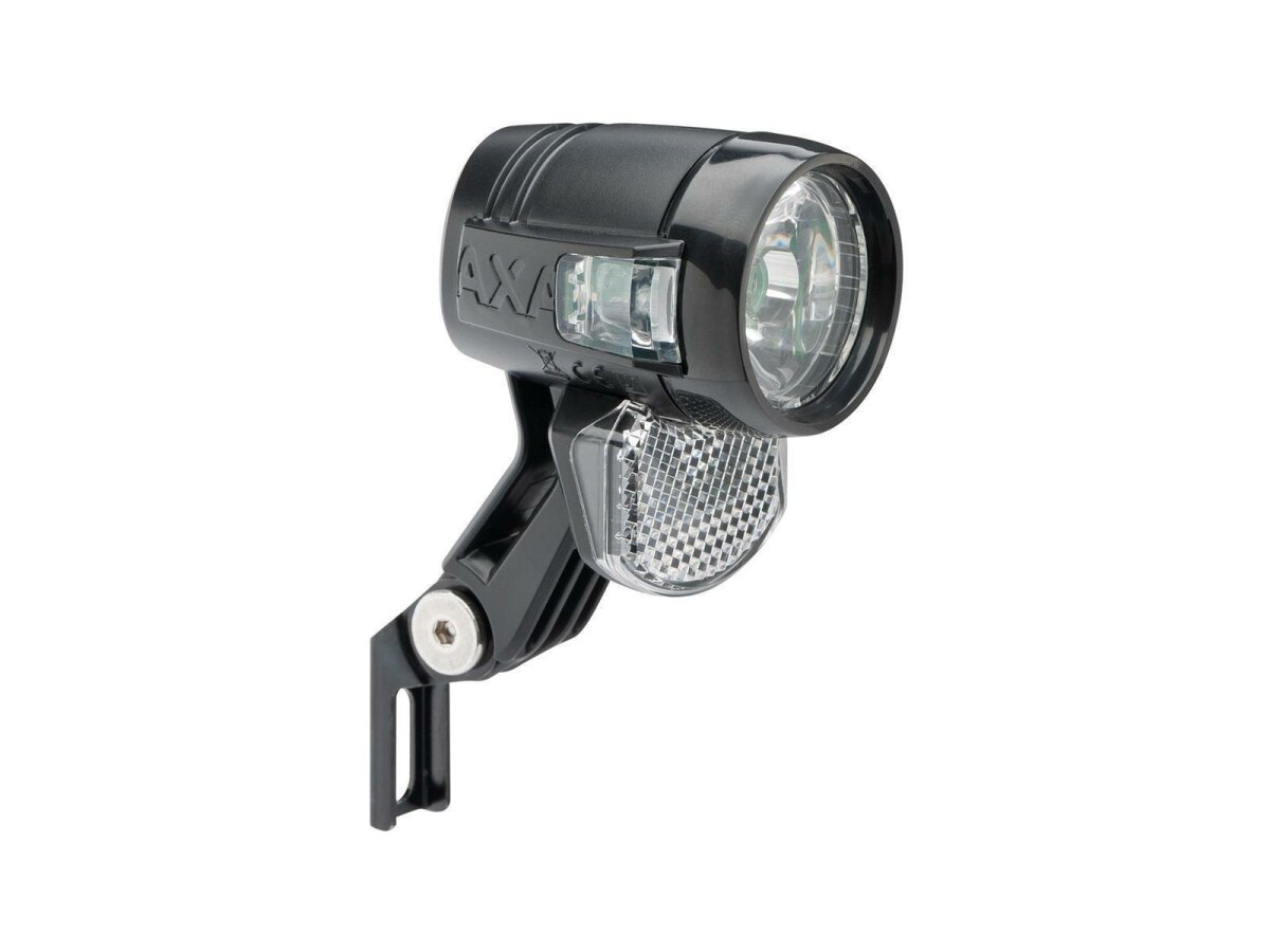 AXA Blueline 30 – Faro LED Per E-Bike, 30 Lux, 6V DC, Nero, Conforme StVZO - 2