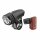 LED-Akkuscheinw. AXA GreenLine 50 Set inkl. Rücklicht 1 LED und USB Kabel