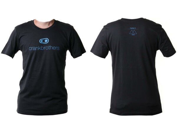 CRANKBROTHERS T-Shirt "Icon", Slim Fit, dark grey/blue logo, Gr. XL