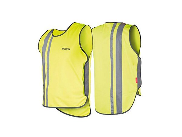 WOWOW Reflexweste "Light Wear 2.0", SB-verpackt, Reflexstreifen an Vorder- und Rückseite, 100% Polyester, Verschluss an 