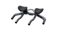 3T Aerobar "Vola Team Stealth Essential", Carbon, Vorbauklemmung 31,8mm, Extensions: S-Bend Alu, Armauflagen Kunststoff,
