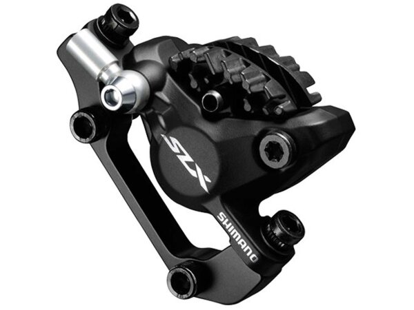 SHIMANO Bremssattel "Deore SLX" BR-M 7000 Mod.17, SB-verpackt, hydraulisch, vorn/hinten, Postmount, schwarz, Metall Belä