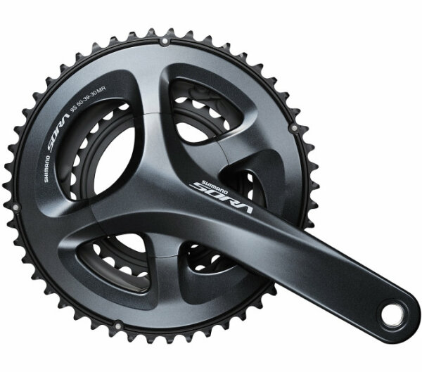 SHIMANO Kettenradgarnitur "Sora" FC-R3030 Mod.17, 30/39/50Z., Hollowtech II, high tech grey, SB-verpackt, Ohne KS-Ring, 