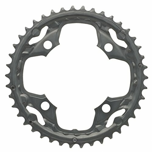 SHIMANO Kettenblatt "Deore", 9-fach, 4-Arm, 104/64mm Lochkreis, SB-verpackt, 42Z., grau, FC-M590