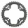 SHIMANO Kettenblatt "Deore", 9-fach, 4-Arm, 104/64mm Lochkreis, SB-verpackt, 42Z., grau, FC-M590