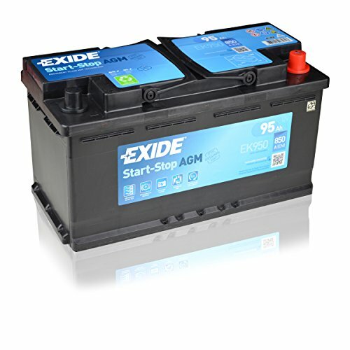 EXIDE Starterbatterie "AGM", Auslaufsicher, mit absorbierendem Glasvlies, 4-fach bessere Zyklenfestigkeit, Für grosse Au