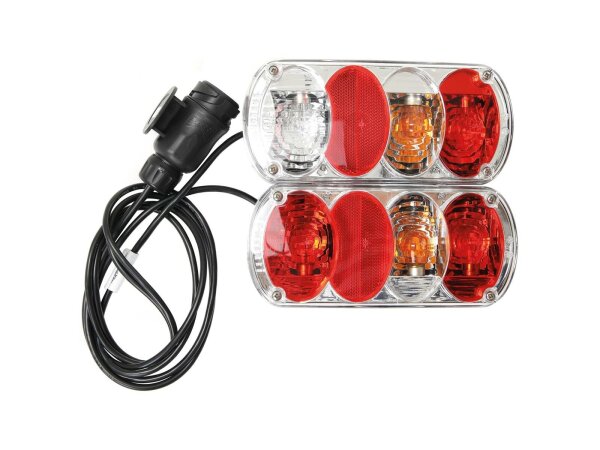 THULE Rückleuchtensatz, für EuroWay G2 920 / 922, Klarglas, rechts und links, 141cm Kabel und 13-poliger Stecker