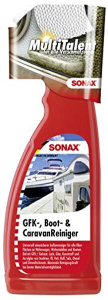 SONAX Universalreiniger "GFK, Boot & Caravan", Für alle Oberflächen an Wohnwagen, Wohnmobilen und Booten, Lösemittel und