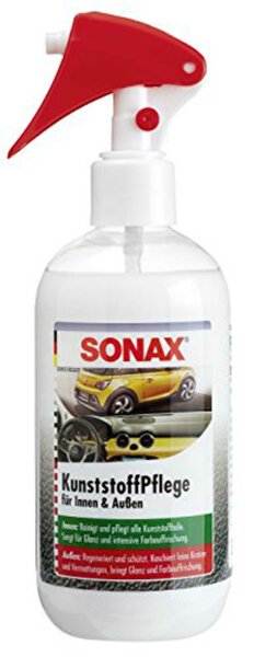SONAX Kunststoffpflege "Innen & Außen", Universell, für das komplette Fahrzeug, Im Innenraum zur Reinigung und Pflege al