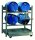 RAPID Fassregal "AFP 1350/2", Für max. 3 x 60l Fässer, 60l Auffangvolumen, inkl. Gitterrostauflage und Auffangwanne., Ma