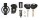 GIVI Schloss, Schloss-Satz Inklusive Buchsen und Platinen, für Koffer TRK 33, TRK 46, E52, E55, V35, V46, V47, B33NMK, B