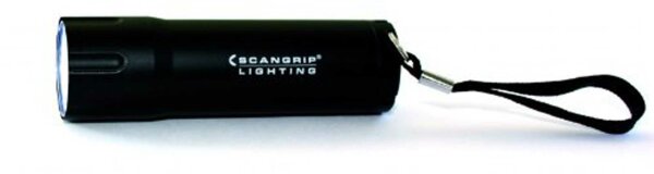 SCANGRIP LED-Taschenlampe "Flash Mini", Aluminium Lampe mit einer 0,5W LED, Stromversorgung 3 x Micro (AAA) / 1.5V Alkal