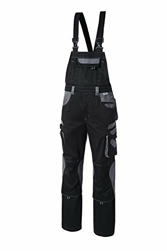 PIONIER Latzhose "Tools", 65% Polyester, 35% Baumwolle, Hochgezogener Nierenschutz, Stretcheinsatz, verstellbare Träger,