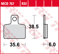 TRW Bremsbelag "MCB 767" Rennsportartikel,...