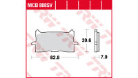 TRW Bremsbelag "MCB 888" Satz Typ SV Sinterm